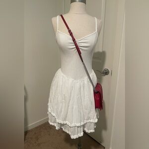 Aerie Classic White Midi Dress